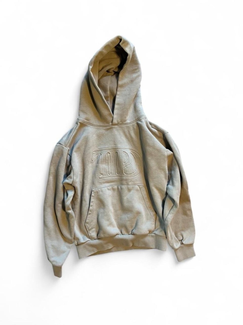 The Tortured Poets Department Embossed Hoodie in tan